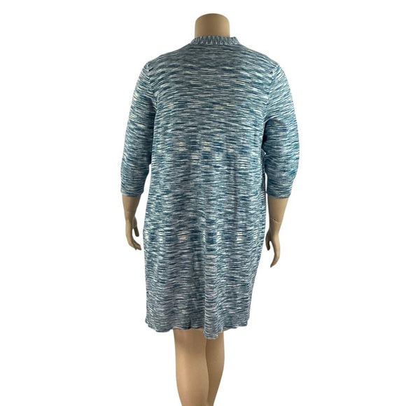 Lane Bryant Space Dye Open Front Cardigan Blue White Size 18/20 - Picture 5 of 7